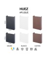 HUEZ * APLIQUE LED IP65 5+5W 3000K NEGRO
